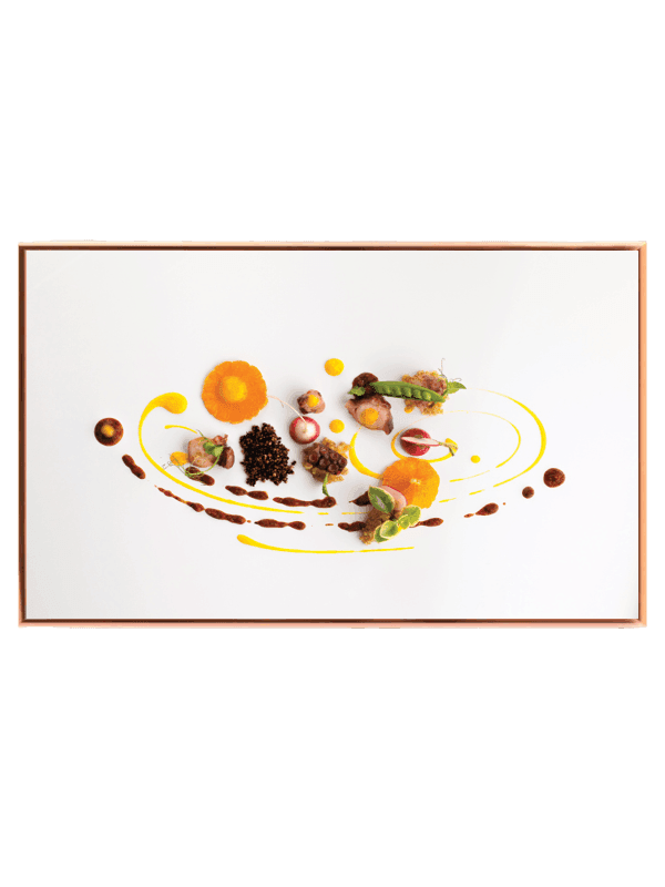 Anretning grøntsager sauce med komposition tekstur