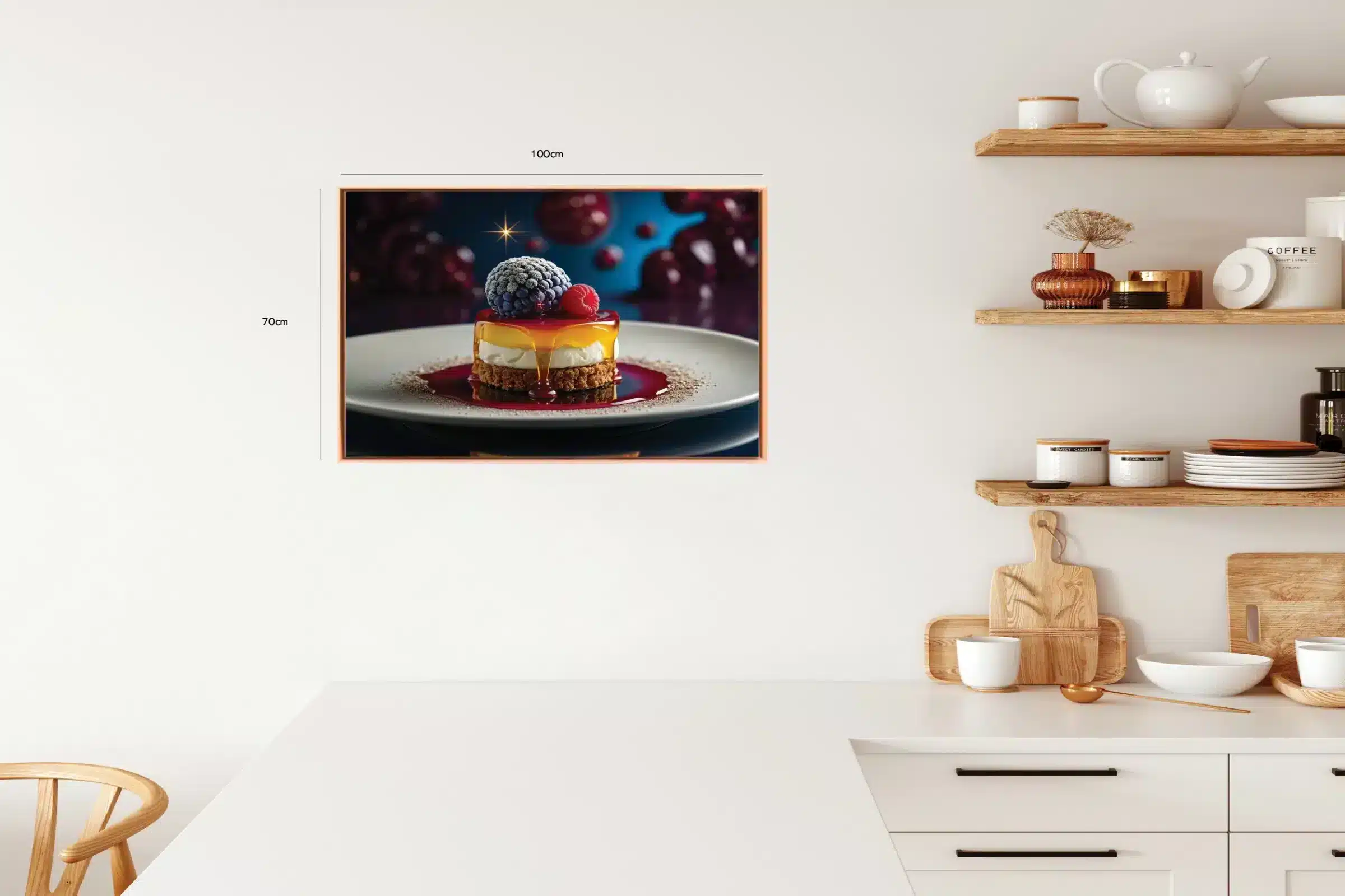 Dessert bær tallerken med glasur tekstur