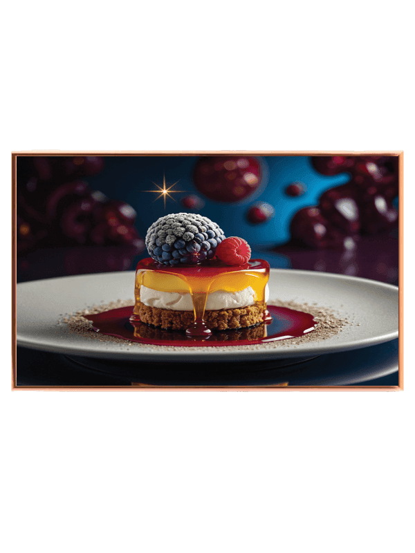 Dessert bær tallerken med glasur tekstur