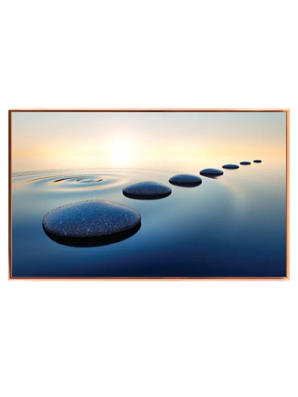 Sten vand horisont sol med refleksion