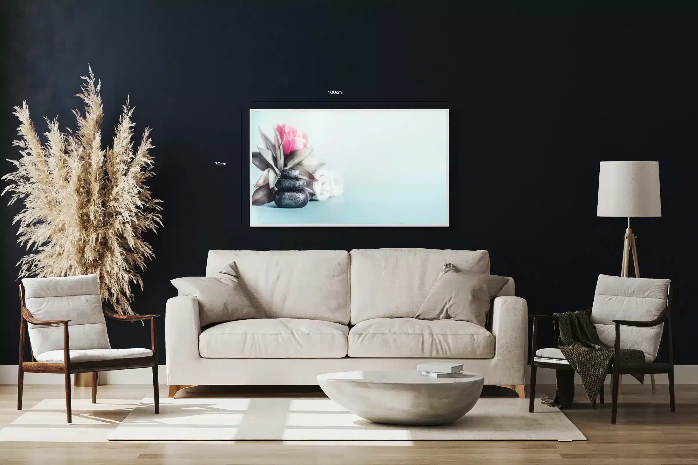Blomst sten håndklæde med minimalisme tekstur