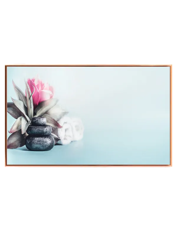 Blomst sten håndklæde med minimalisme tekstur