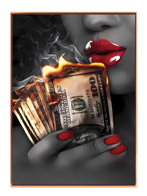 Lyserød Læber Kontrast Edition LIPS11 Plakat