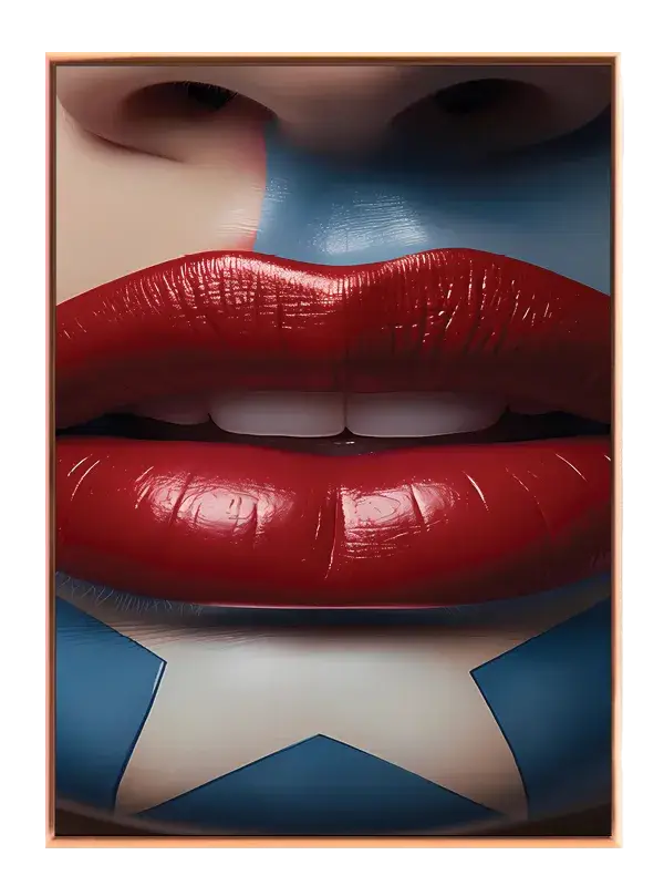 Rød Læber Glød Edition LIPS8 Plakat