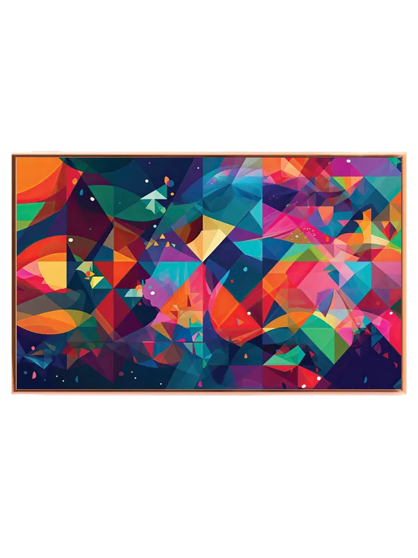 Farverig Geometrisk Abstrakt Komposition