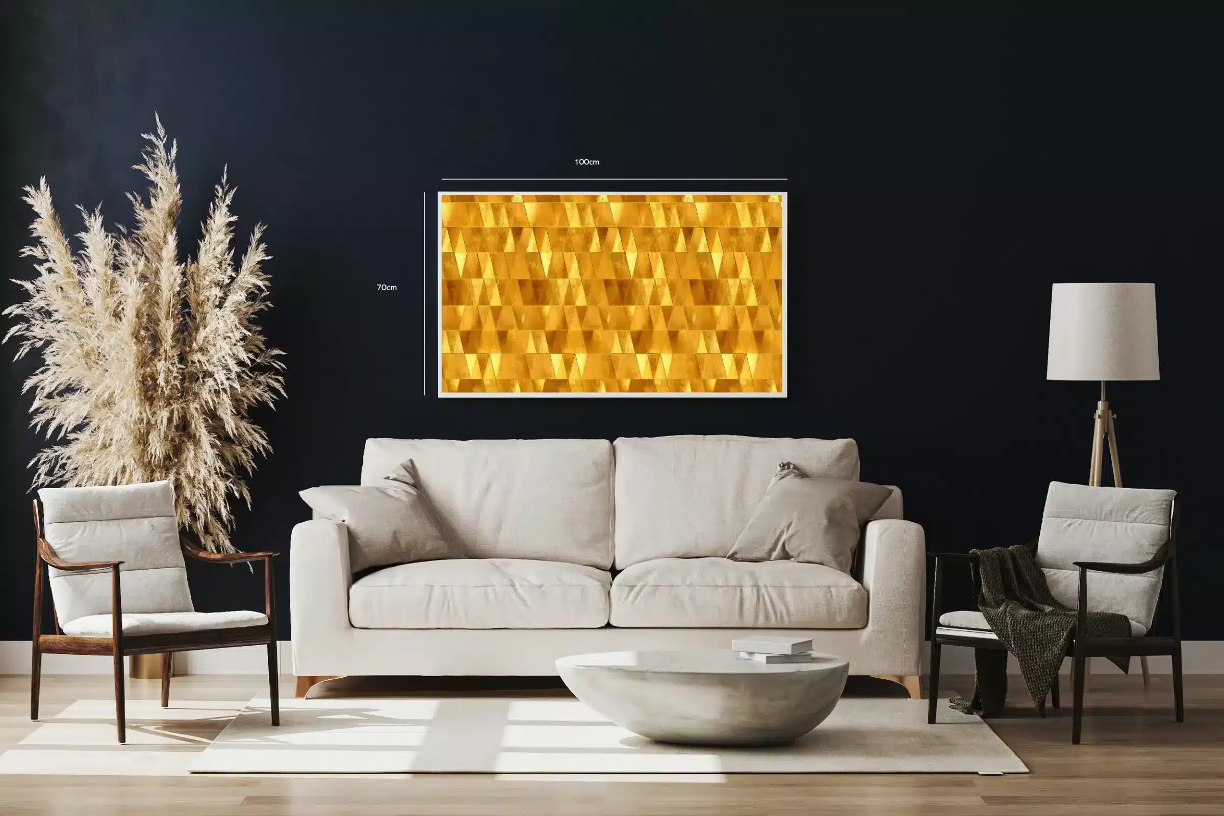 Grafisk Gyldent Geometrisk Mosaikmønster
