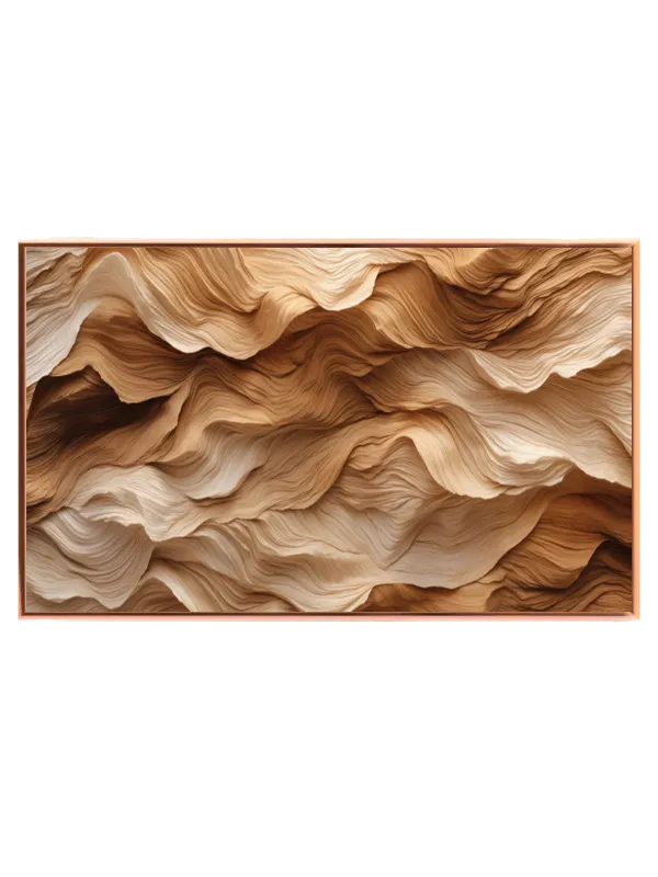 Bølgende Sandstenslag i Beige