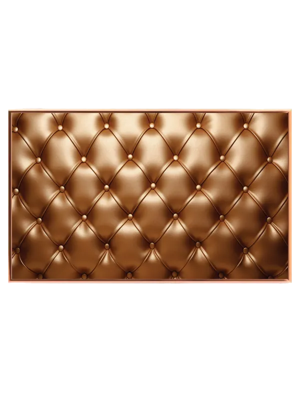 Grafisk Brun Chesterfield Læderpolstring