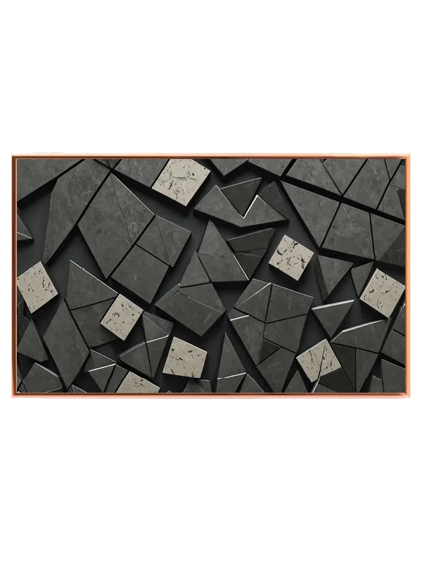 Mørk Geometrisk Relief Komposition