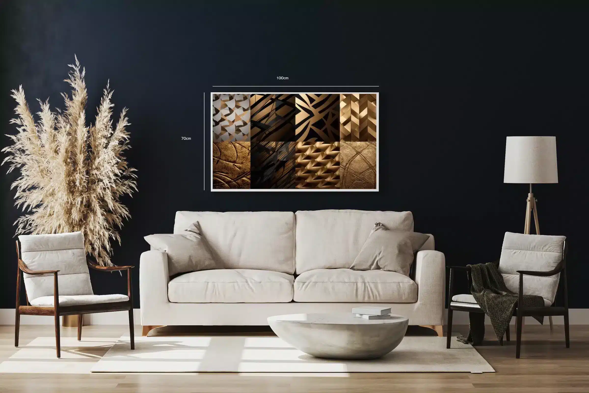 Geometrisk Guld Mosaik Abstrakt