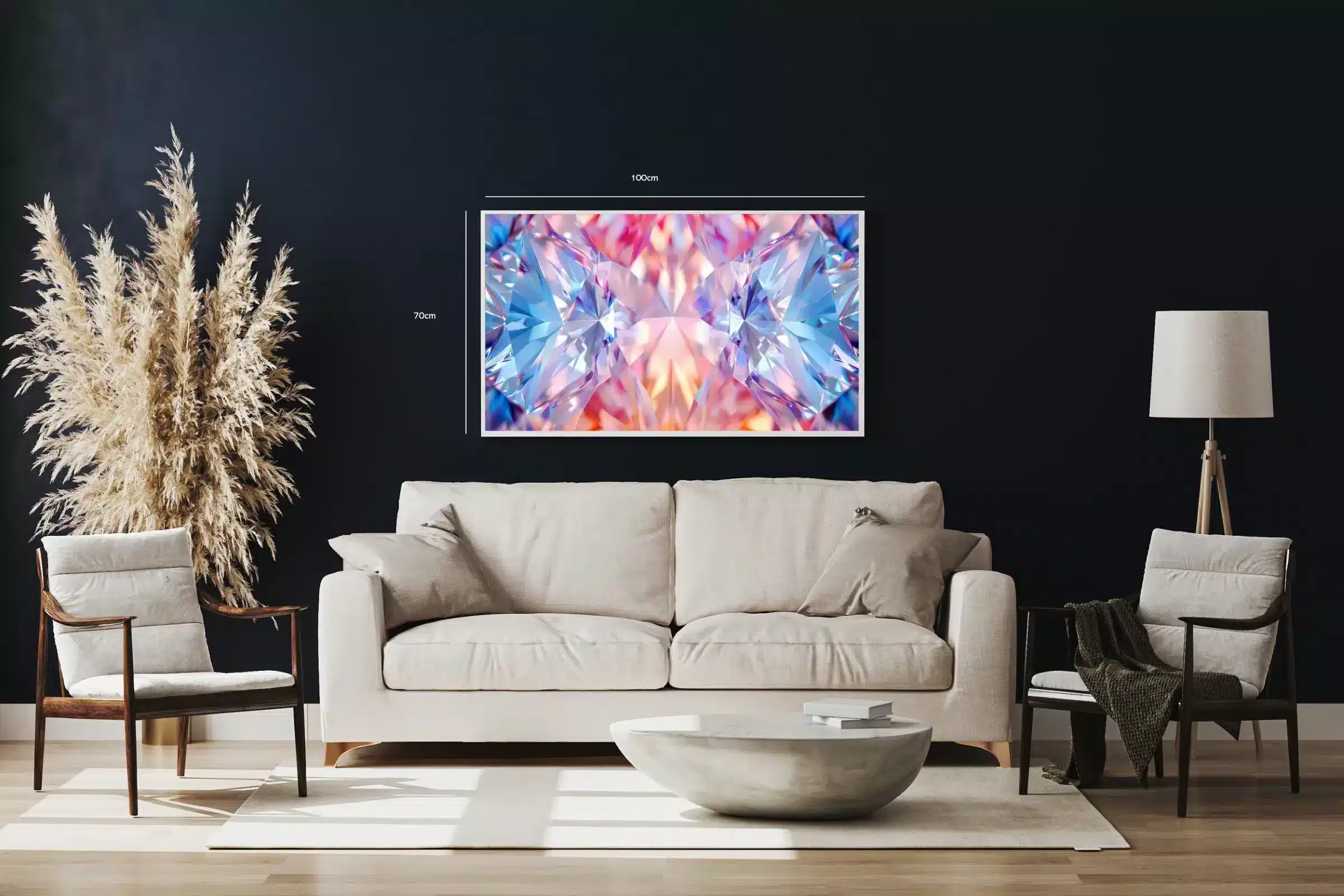 Symmetrisk Krystalprisme i Pastel