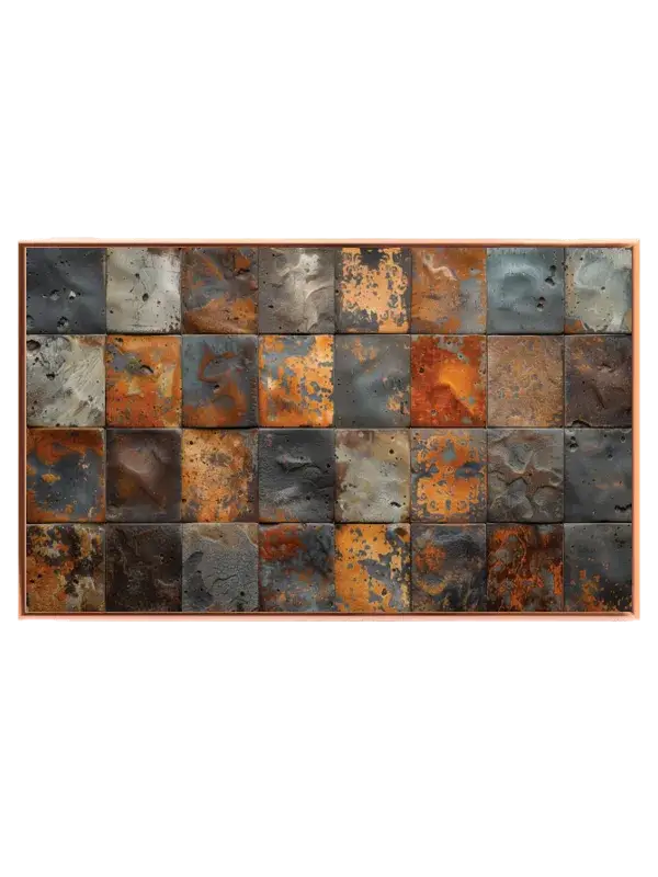 Rustne Metalfliser i Grid