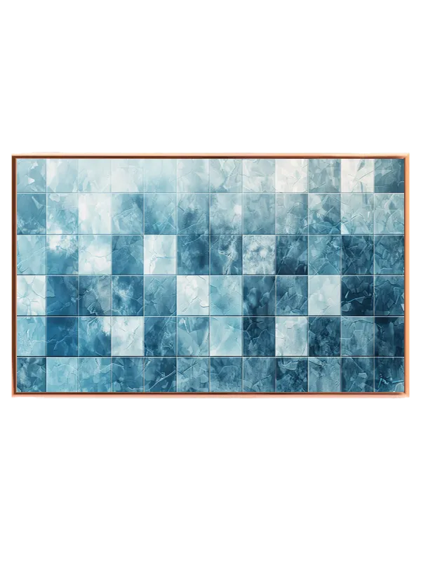 Blå Mosaik med Marmortekstur