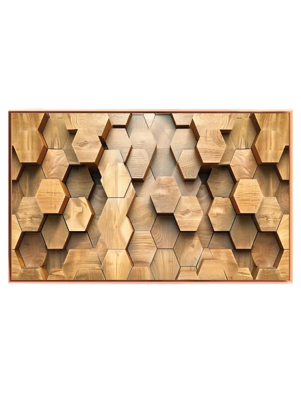 Hexagonalt Træmønster i Relief
