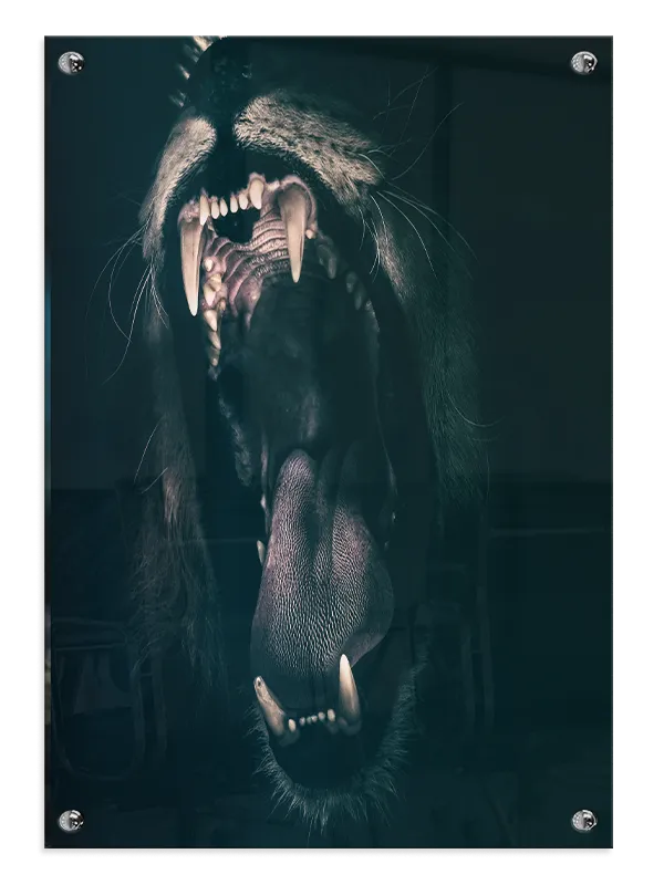 Lion Open Mouth Plakat
