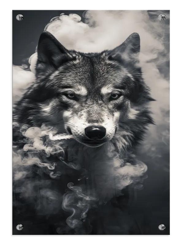 Wolf In Smoke Plakat