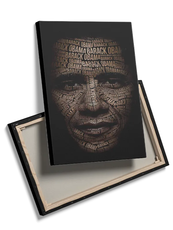 Barack Obama Typografi Portræt