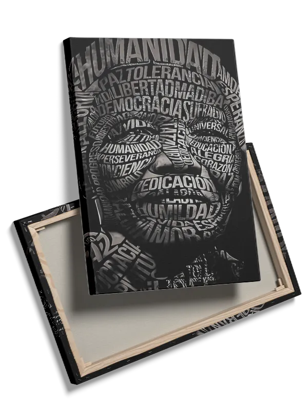 Inspirerende Mandela Typografi