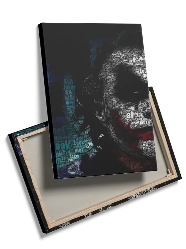 Ikonisk Joker Typografi Portræt