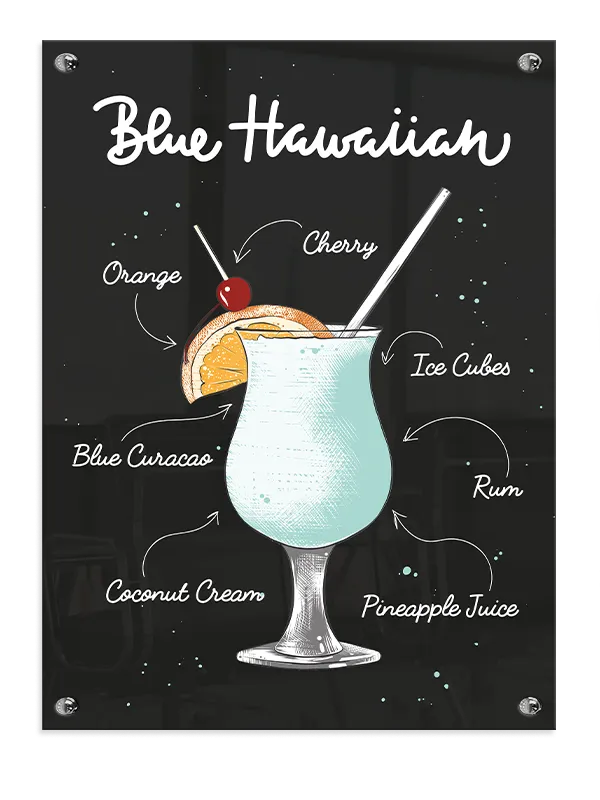 Blå Hawaiian Plakat