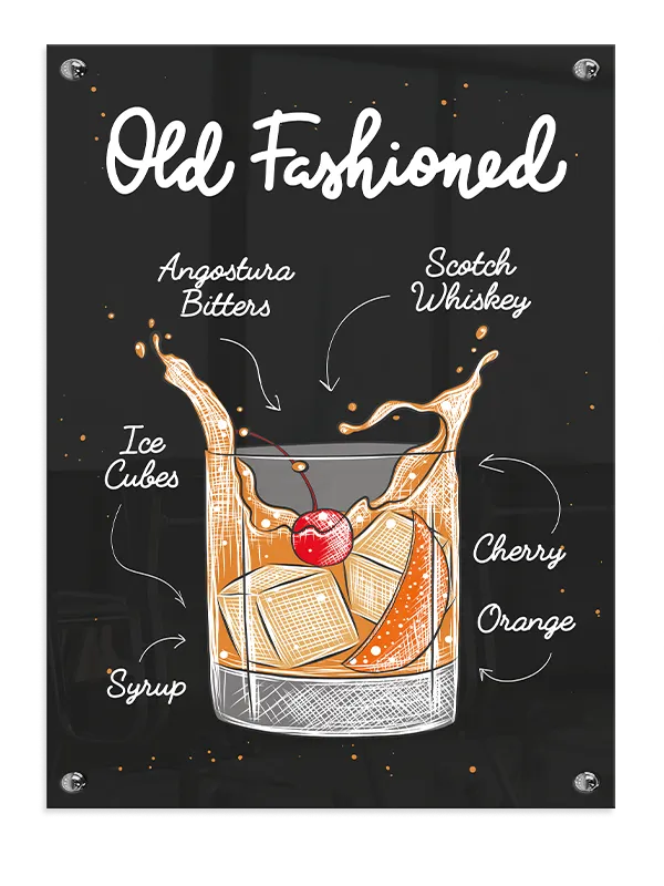 Old Fashioned Cocktail Plakat