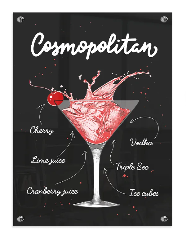 Cosmopolitan Cocktail Plakat