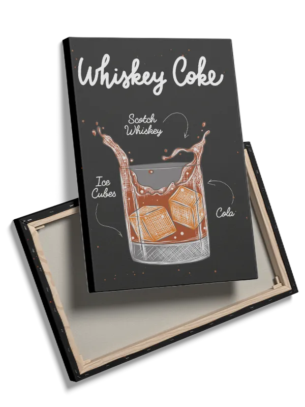 Whiskey Cola Cocktail Plakat