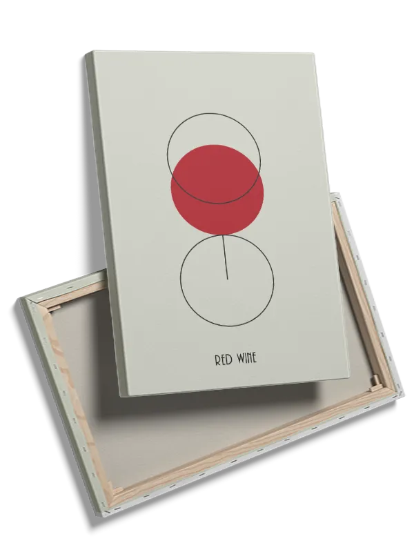 Rødvin Minimalistisk Plakat