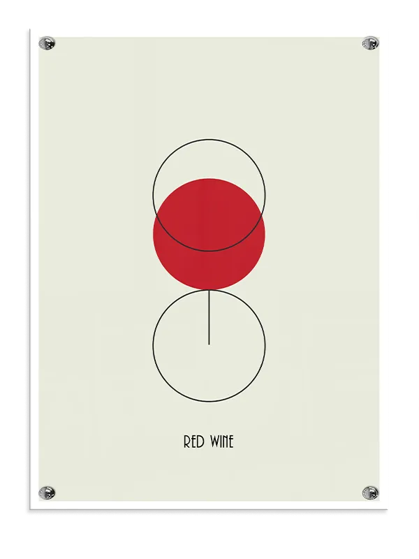 Rødvin Minimalistisk Plakat