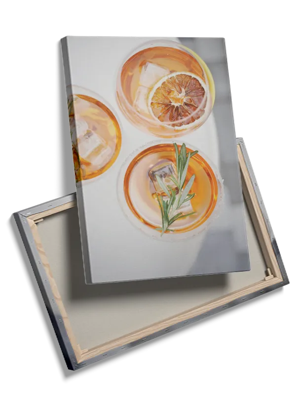 Orange Cocktails Med Is Plakat