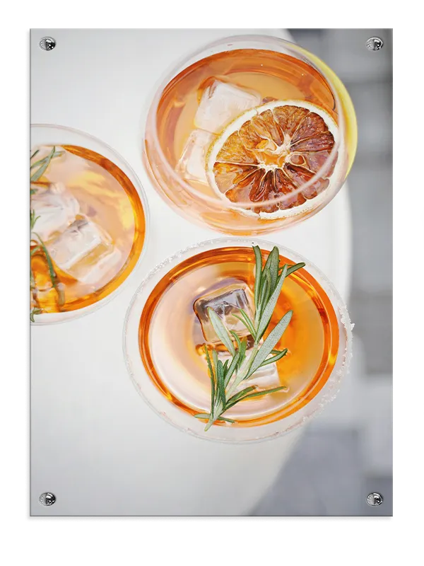 Orange Cocktails Med Is Plakat