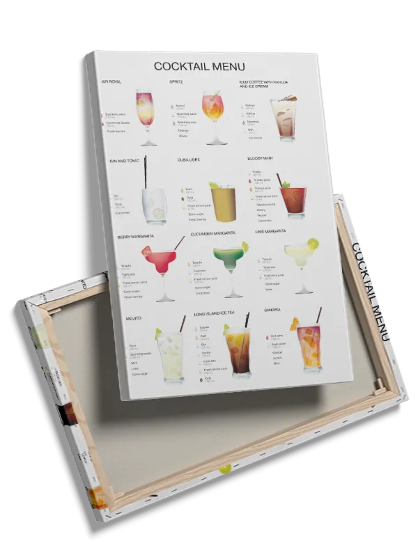Cocktail Menu Plakat
