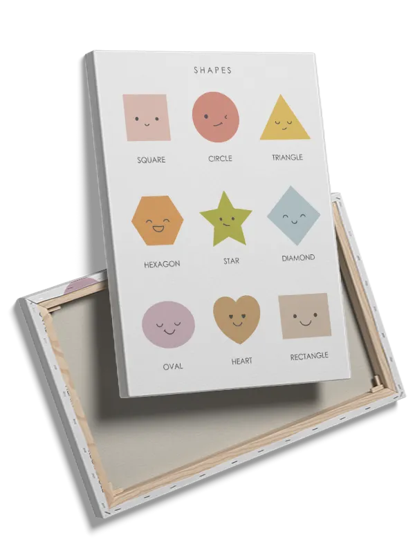 Playful Smiling Shapes Chart Plakat