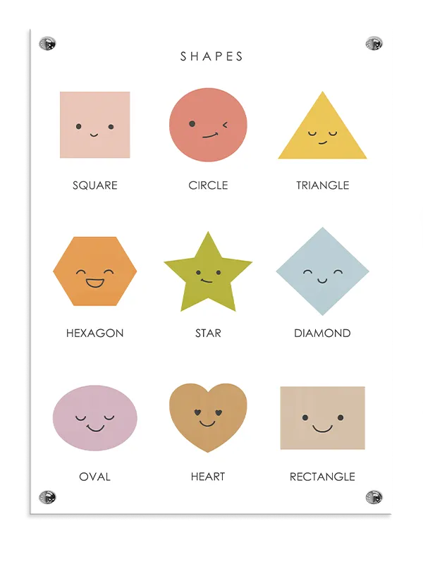 Playful Smiling Shapes Chart Plakat