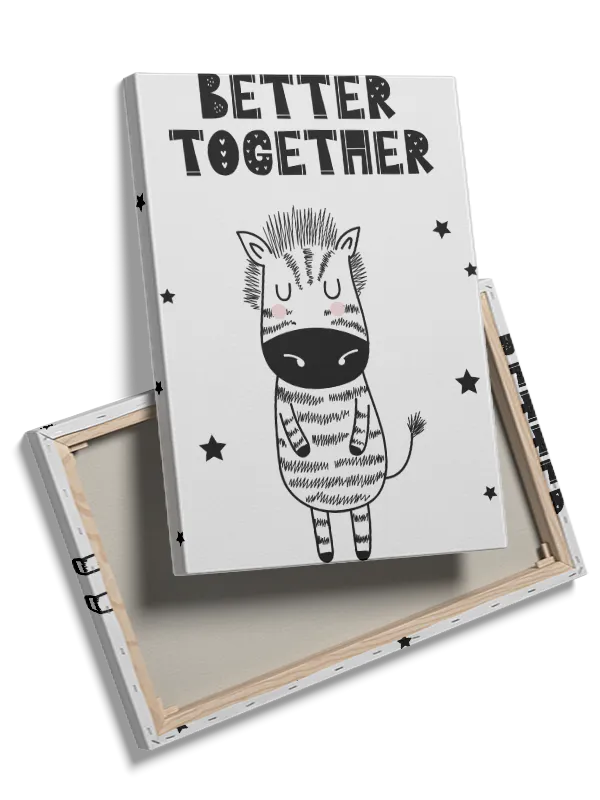 Playful Zebra Better Together Plakat