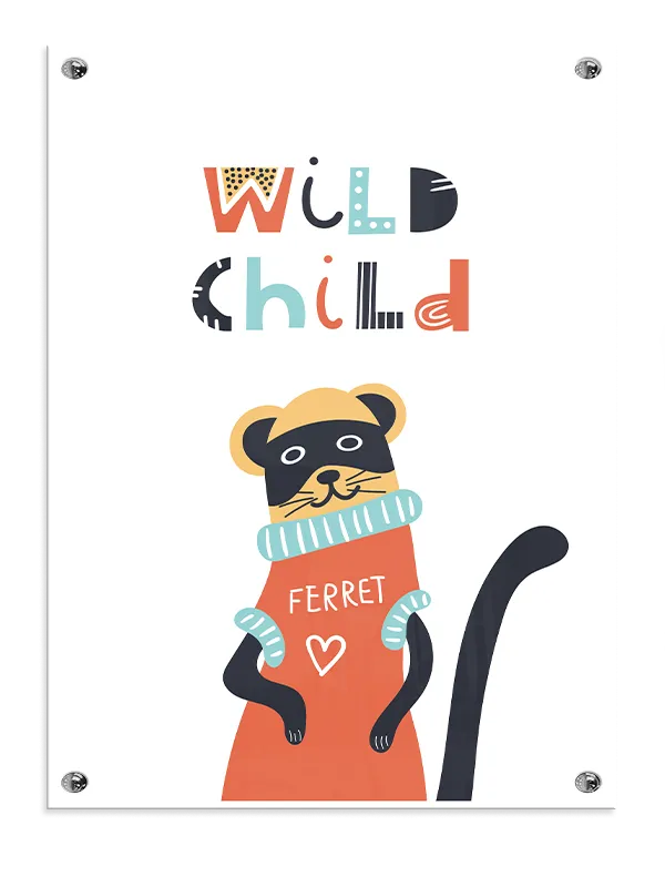 Playful Wild Ferret Friend Plakat