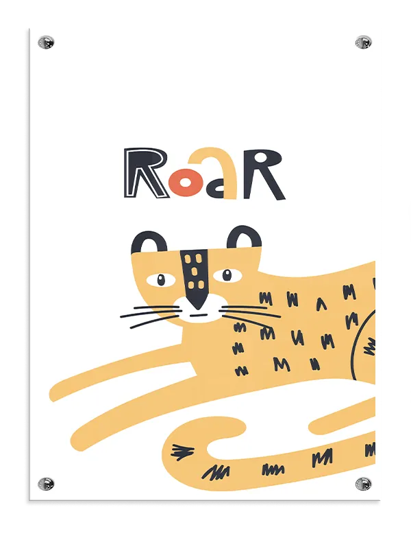 Playful Roaring Cheetah Plakat