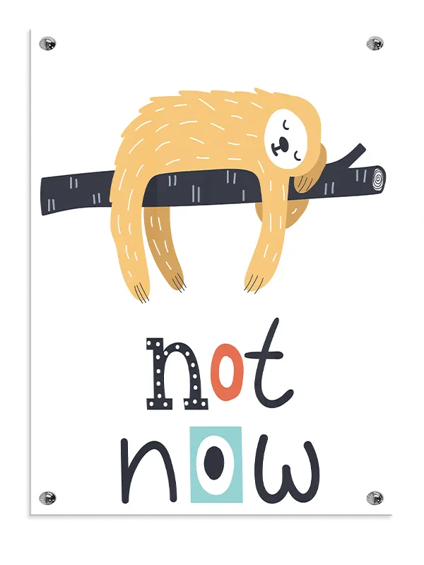 Sleepy Sloth Cozy Nap Plakat