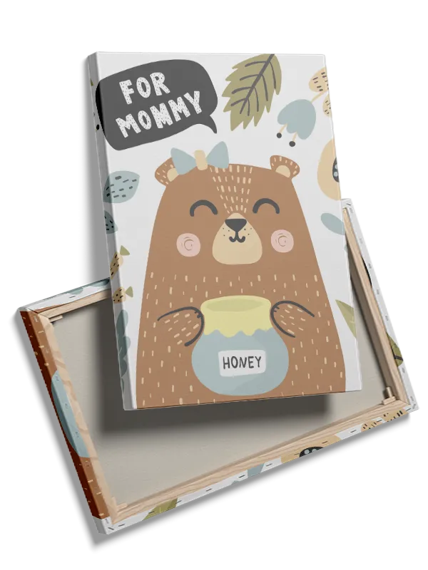 Happy Bear With Honey Plakat