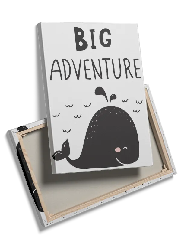 Playful Whale Big Adventure Plakat