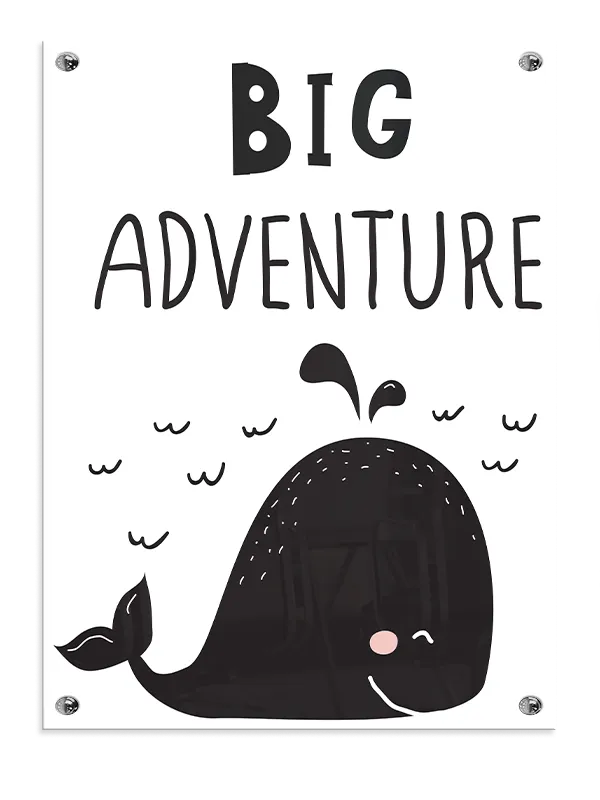 Playful Whale Big Adventure Plakat