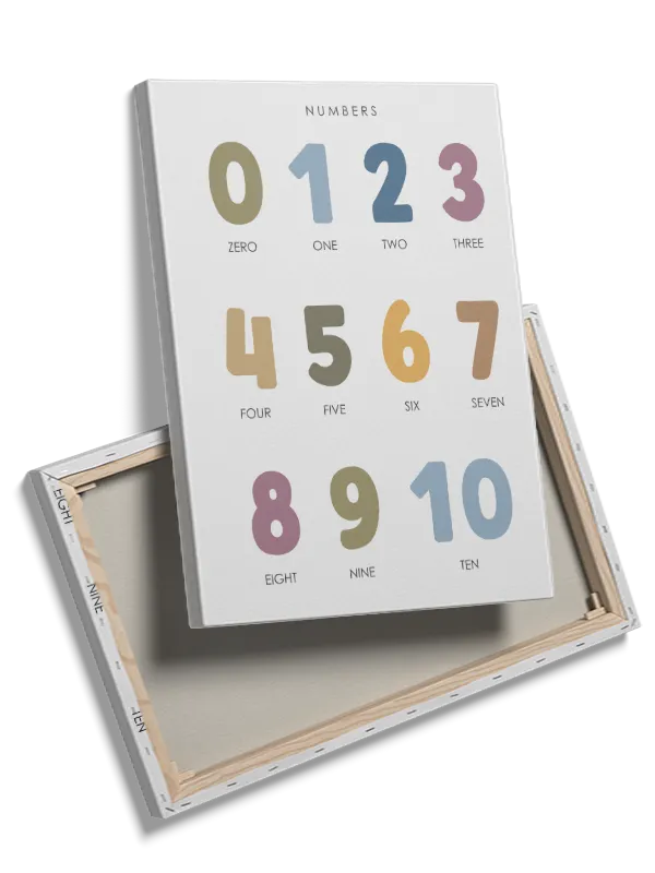Playful Colorful Number Chart Plakat