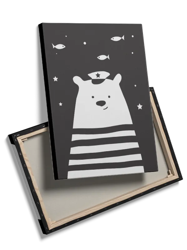Playful Bear Captain Plakat