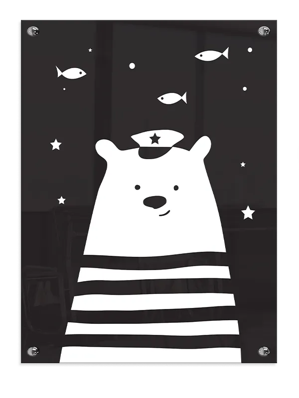 Playful Bear Captain Plakat