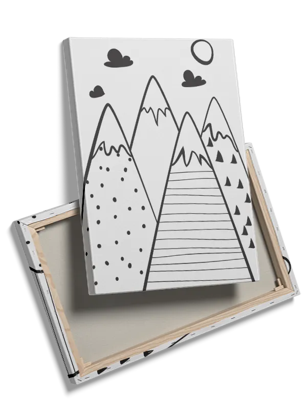Playful Mountain Shapes Plakat