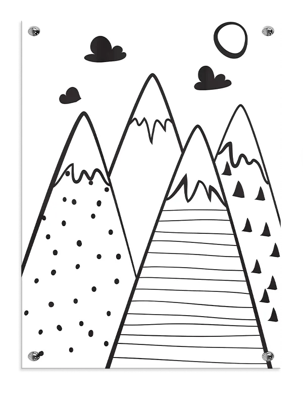 Playful Mountain Shapes Plakat