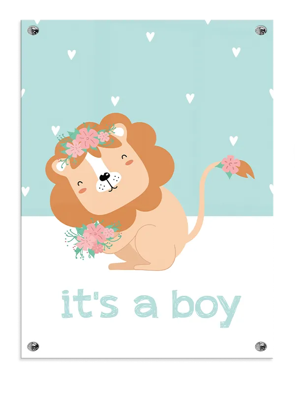 Gentle Lion Baby Celebration Plakat
