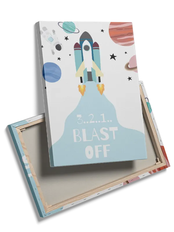 Playful Rocket Blast Off Plakat