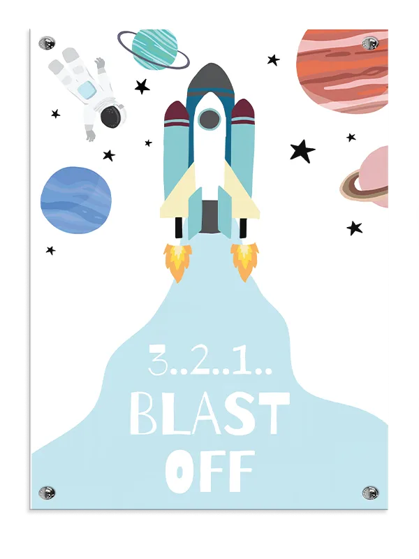 Playful Rocket Blast Off Plakat