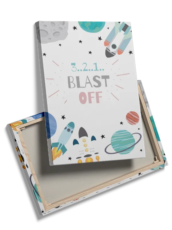 Playful Blast Off Rocket Plakat